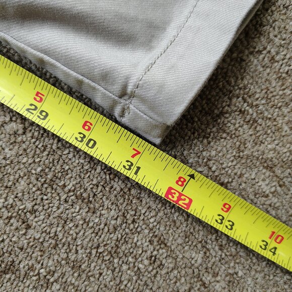 PERK Chino Pants Men's 38x32 Khaki Slim Fit Stretch Cotton Blend Straight Leg - Picture 9 of 9